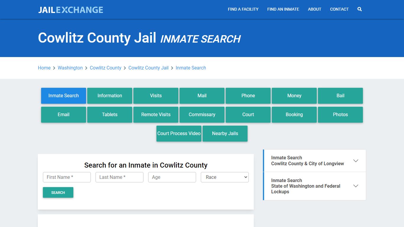 Cowlitz County Jail, WA Inmate Search: Roster & Mugshots